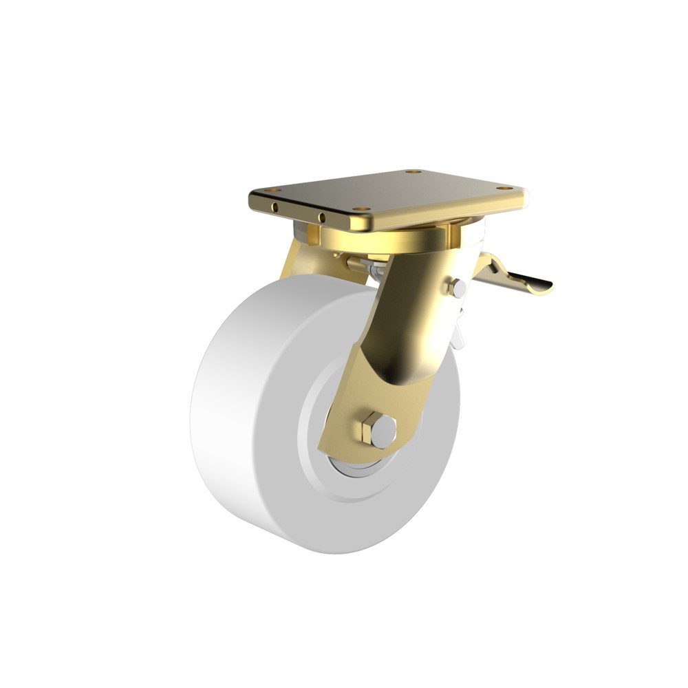 Image of Für sehr hohe Tragkräfte geeignet Die Schwerlast-Lenkrolle Wicke Polyamid, Kugellager, inkl. Feststeller besteht aus einer hochverdichteten Gusspolyamid-Felge mit Kugellager und zeichnet sich durch eine sehr hohe Tragfähigkeit aus. Die Bereifung ist aus P