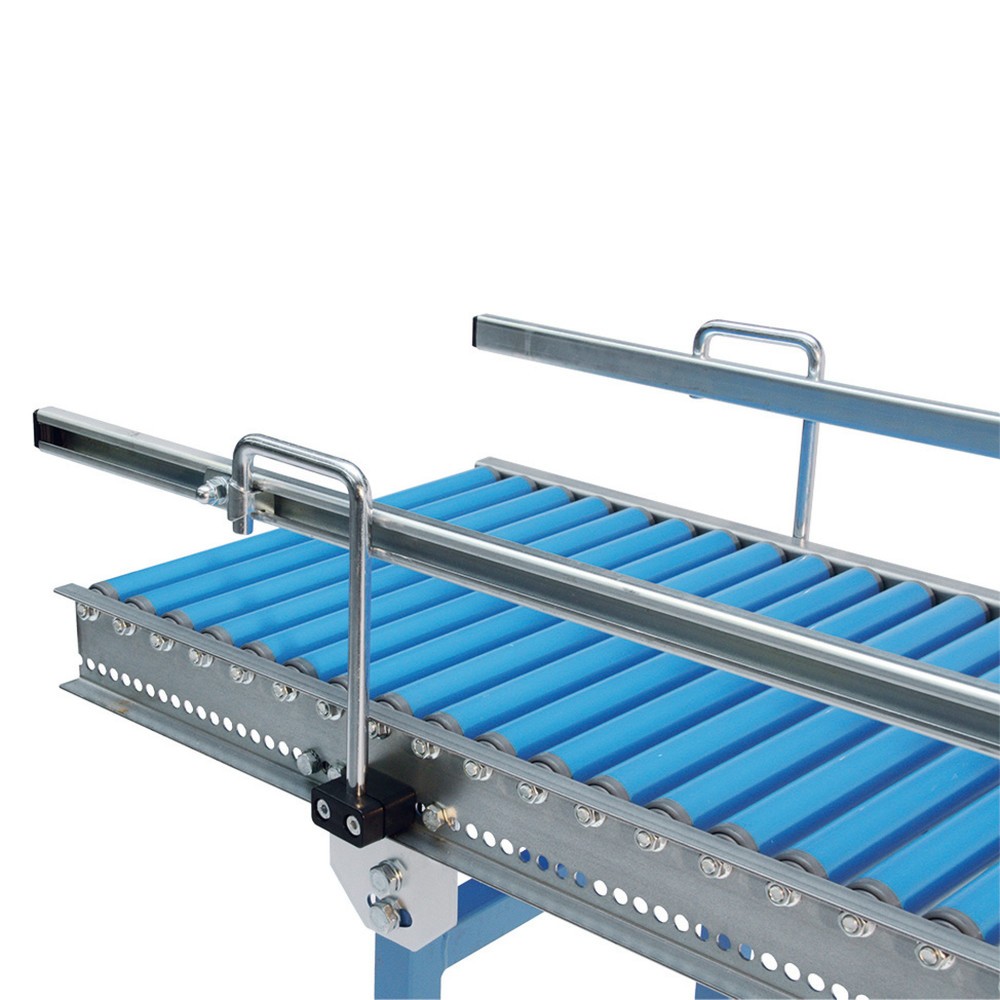 Image of  Höhe bis zu 100 mm verstellbarSeitenführung C-Profil für Leicht- und Kleinrollenbahnen u. Leicht-Röllchenbahnen, beidseitig, 45° Kurve Seitenführung C-Profil für Leicht- und Kleinrollenbahnen u. Leicht-Röllchenbahnen, beidseitig, 45° Kurve