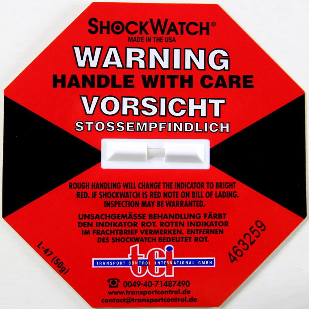 Image of  Warnetiketten für Schockindikatoren sind im Lieferumfang enthaltenShockindikator Shockwatch rot Shockindikator Shockwatch rot