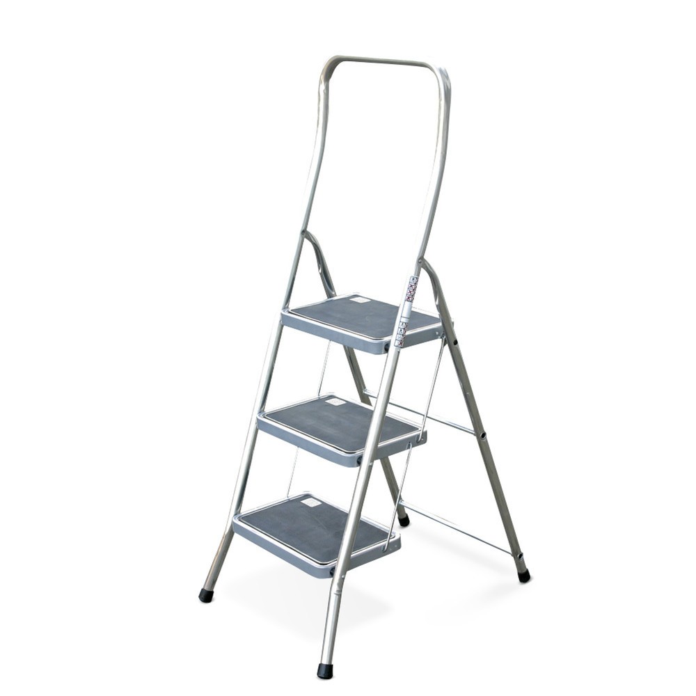 Image of Dank mobilem Tritt schnell und sicher erhöht arbeiten Erleichtern Sie sich gelegentliche Tätigkeiten in erhöhten Bereichen mit einer transportablen und kompakten Steighilfe. Auf dem Sicherheits-Klapptritt KRAUSE® mit hohem Bügel stehen und arbeiten Sie si