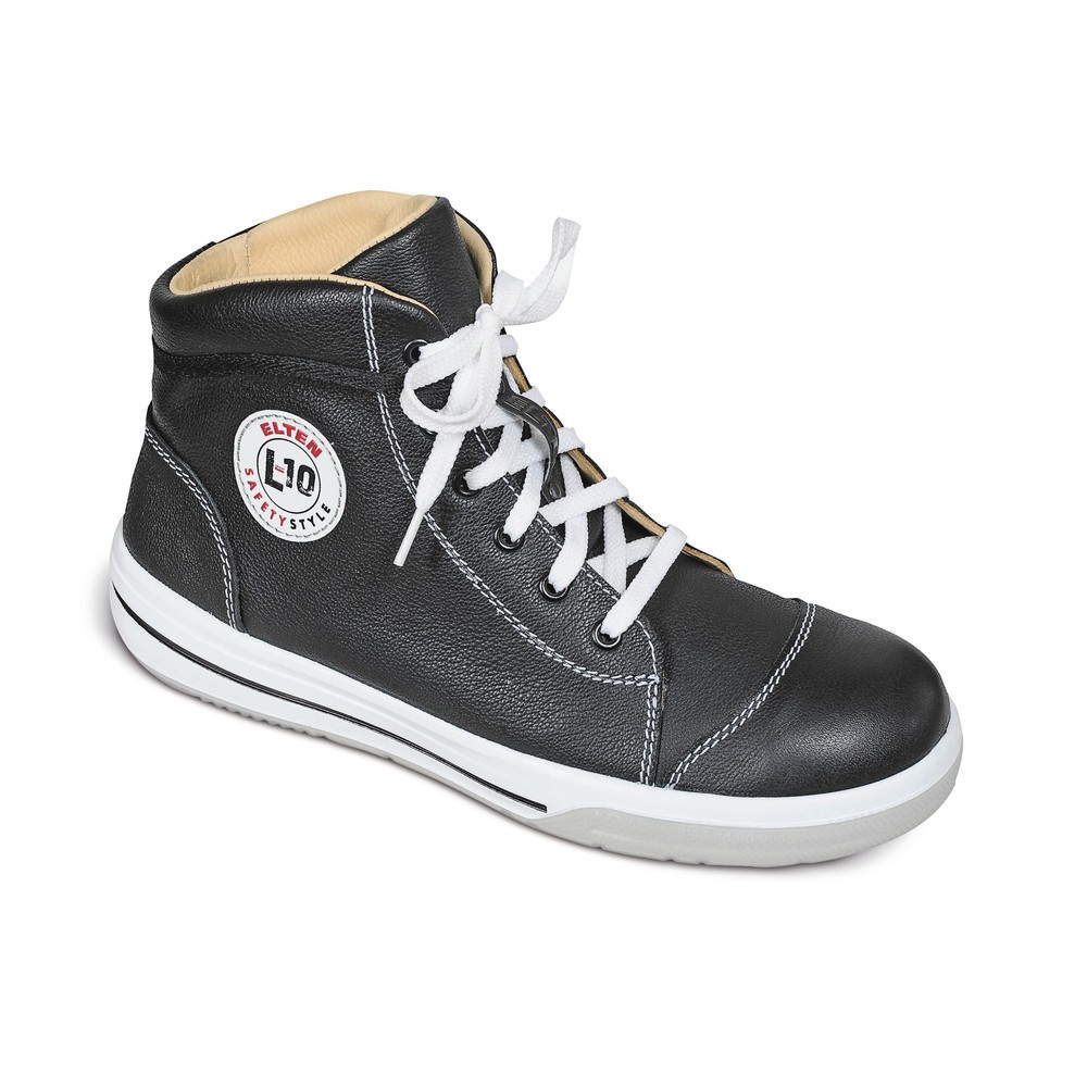 Image of Hochwertiger Sicherheits-Stiefel mit funktionalen Materialeigenschaften Dieser Sicherheitsstiefel S3 überzeugt sowohl durch sein ansprechendes Design als auch durch hohen Tragekomfort. Die gepolsterte Lasche verhindert, dass Druckstellen an den Beinen ent