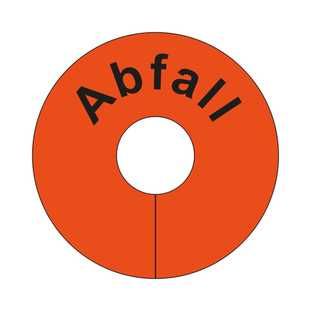 Image of  Aus stabilem Polyvinylchlorid (PVC) mit ÖffnungSignalringe für die Wareneingangs- und Qualitätskontrolle, "Abfall", rot Signalringe für die Wareneingangs- und Qualitätskontrolle, "Abfall", rot