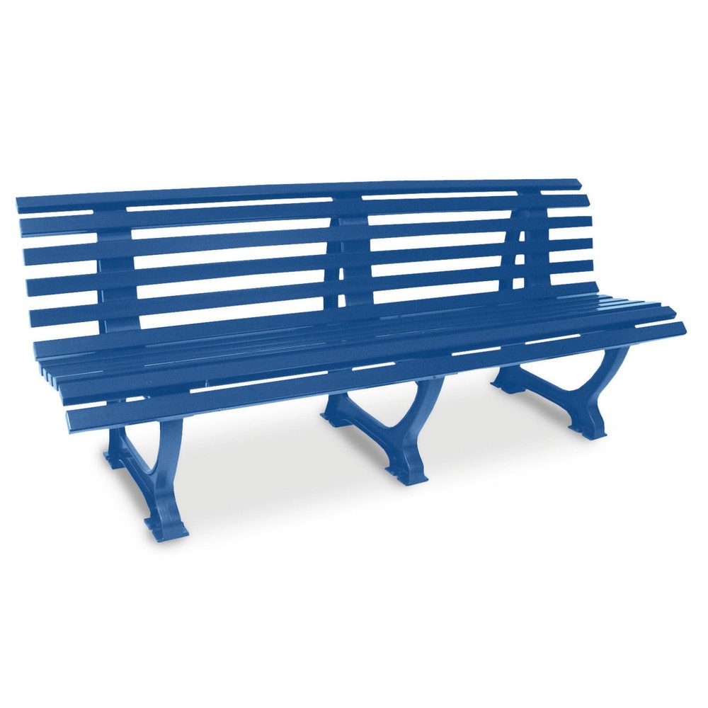 Image of Sitzbank Genf aus Vollkunststoff – bruchsicher und wartungsfrei Ob als Gartenmöbel im privaten Bereich oder Ruhebank im Betrieb: Diese hochstabilen Bänke gewährleisten eine gesunde Sitzhaltung auch über längere Zeit. Die wetterfesten Bänke stellen Sie dau