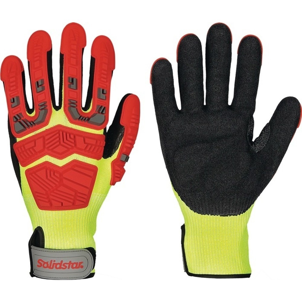Image of  ttSolidstar Impact 1655 Schnittschutzhandschuhe Gr.11, gelb/rot/schwarz Solidstar Impact 1655 Schnittschutzhandschuhe Gr.11, gelb/rot/schwarz