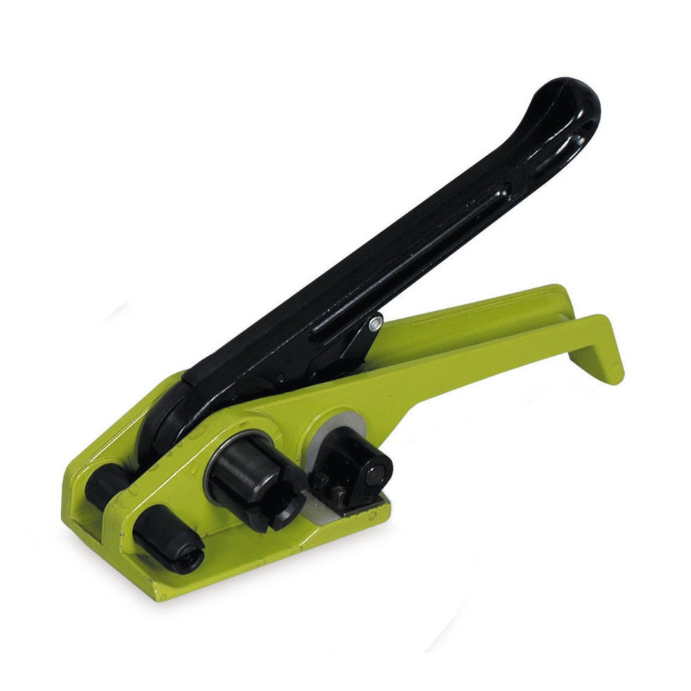 Image of Einfach und vielseitig – das Spanngerät Universal für Polyethylen-Bänder Die Bedienung dieses Bandspanners gestaltet sich sehr einfach: Stellen Sie den Universalspanner je nach Bedarf für Umreifungsband mit 19 mm, 16 mm oder 13 mm ein. Das Umreifungsband 