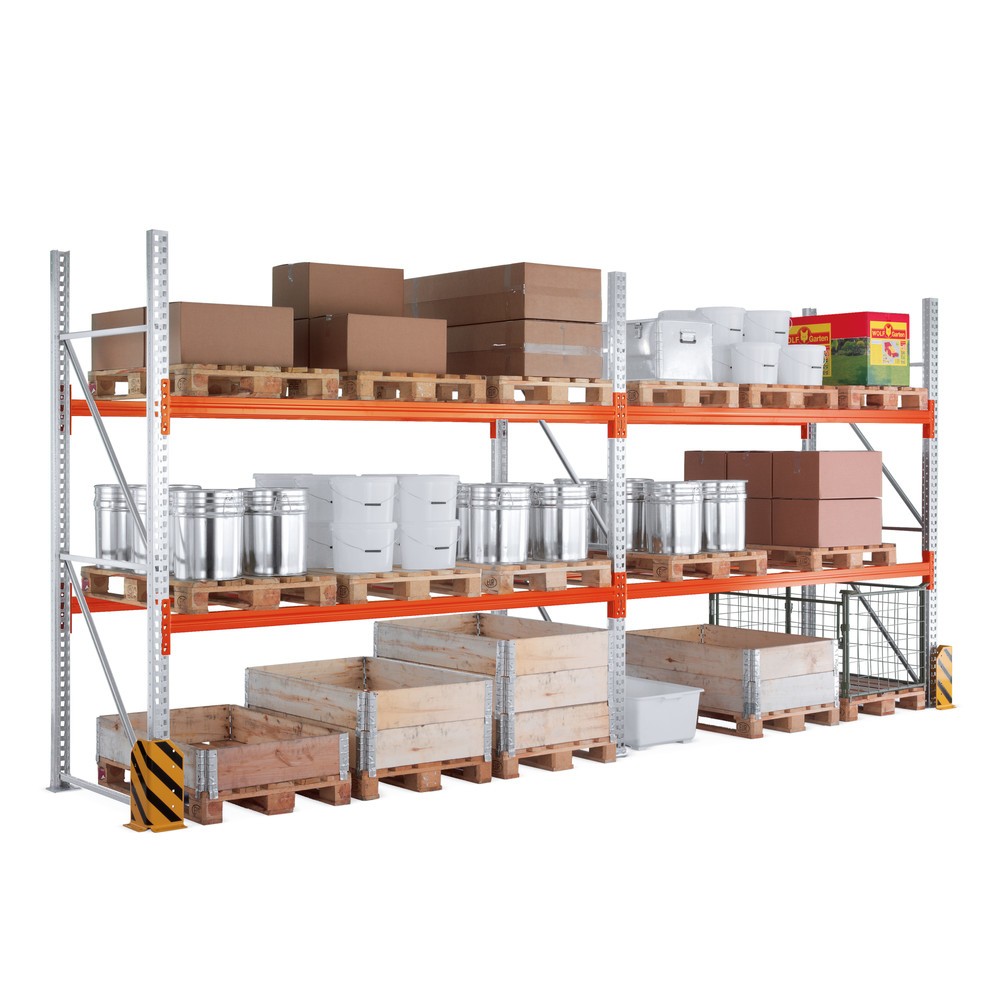 Image of Aus verzinktem StahlblechStänderrahmen 85/20 für Palettenregal MULTIPAL, Höhe 3.300 mm Ständerrahmen 85/20 für Palettenregal MULTIPAL, Höhe 3.300 mm