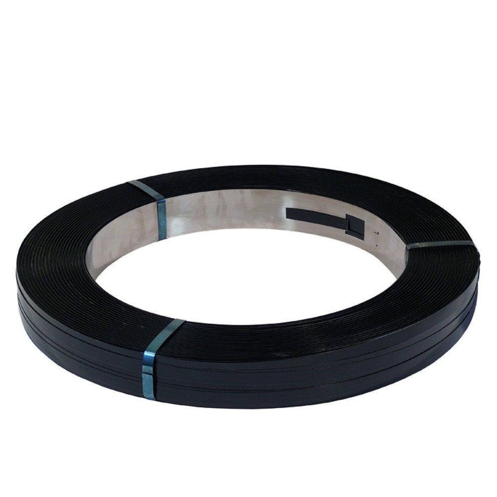 Image of  Gewicht je Scheibe: 50 kgStahlband, gebläut - 12,7 mm breit x 0,5 mm Stärke, in Packenwicklung Stahlband, gebläut 12,7 mm breit x 0,5 mm Stärke, in Packenwicklung