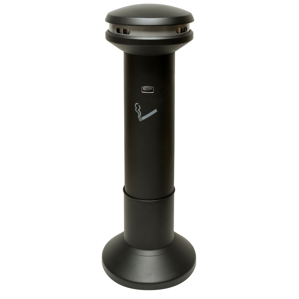 Image of Zuverlässiger Standaschenbecher im edlen Design Mit dem Standascher Infinity™ entsorgen Sie Zigarettenstummel und Asche praktisch und platzsparend. Aus wetterbeständigem Vollmetall gefertigt, ist der Ascher korrosionsgeschützt und eignet sich für den Auss