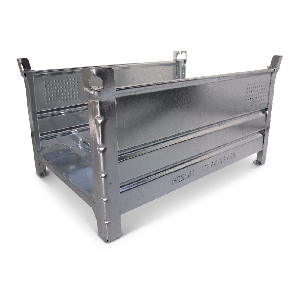 Image of Stapelbehälter HESON® für die Lagerung und den Transport Ob Profilbretter, Stabstähle oder Fahnenmastern: In vielen Betrieben kommen stabförmige Gegenstände zum Einsatz. Für den Umgang mit Langgut dient Ihnen dieser Langgut-Stapelbehälter als verlässliche