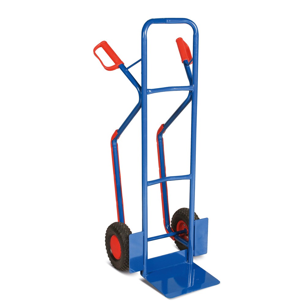 Image of Die Stapelkarre VARIOfit® aus Stahl erleichtert den Lastentransport Lasten im Betrieb oder in der Werkstatt lassen sich am besten mit einer Stapelkarre transportieren. Die VARIOfit® Sackkarre ist ein handliches Modell in robuster Qualität mit langer Leben