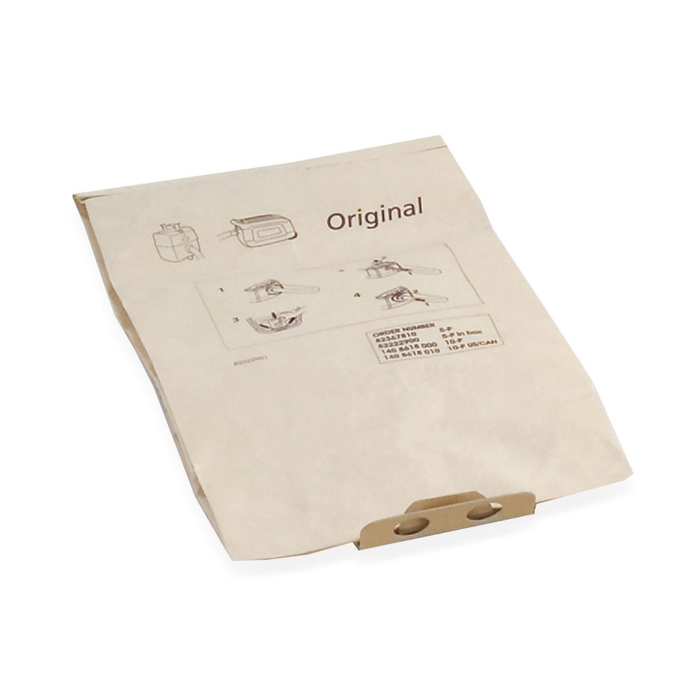 Image of  Lasche zum staubfreien Wechsel des StaubbeutelsStaubbeutel für Bürosauger Nilfisk® VP300, 5 Stk/VE Staubbeutel für Bürosauger Nilfisk® VP300, 5 Stk/VE