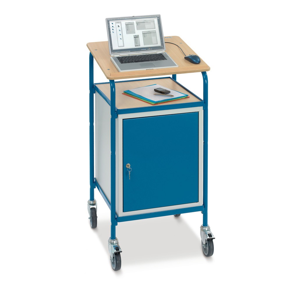 Image of Flexibel Schreibarbeiten erledigen mit dem verschiebbaren Stehpult fetra® Premium mit Schrank Aus stabilem Stahlrohr gefertigt und mit einer robusten Pulverbeschichtung geschützt, ist das Stehpult von fetra® Premium mit Schrank auch für einen rauen Betrie