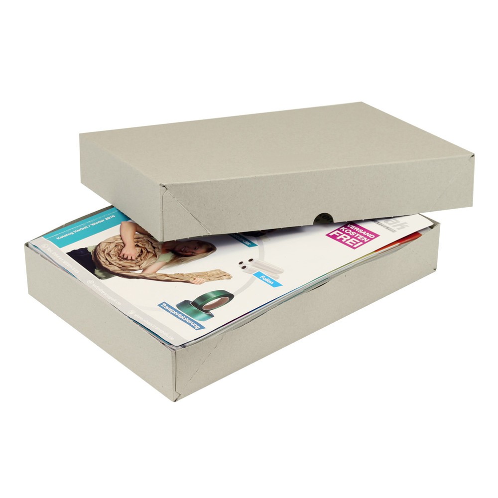 Image of  Sehr guter Schutz durch doppelte SeitenwändeStülpdeckelschachtel, 305 x 215 x 50/50 mm ( L x B x H/Deckelhöhe ), 2-teilig Stülpdeckelschachtel, 305 x 215 x 50/50 mm ( L x B x H/Deckelhöhe ), 2-teilig