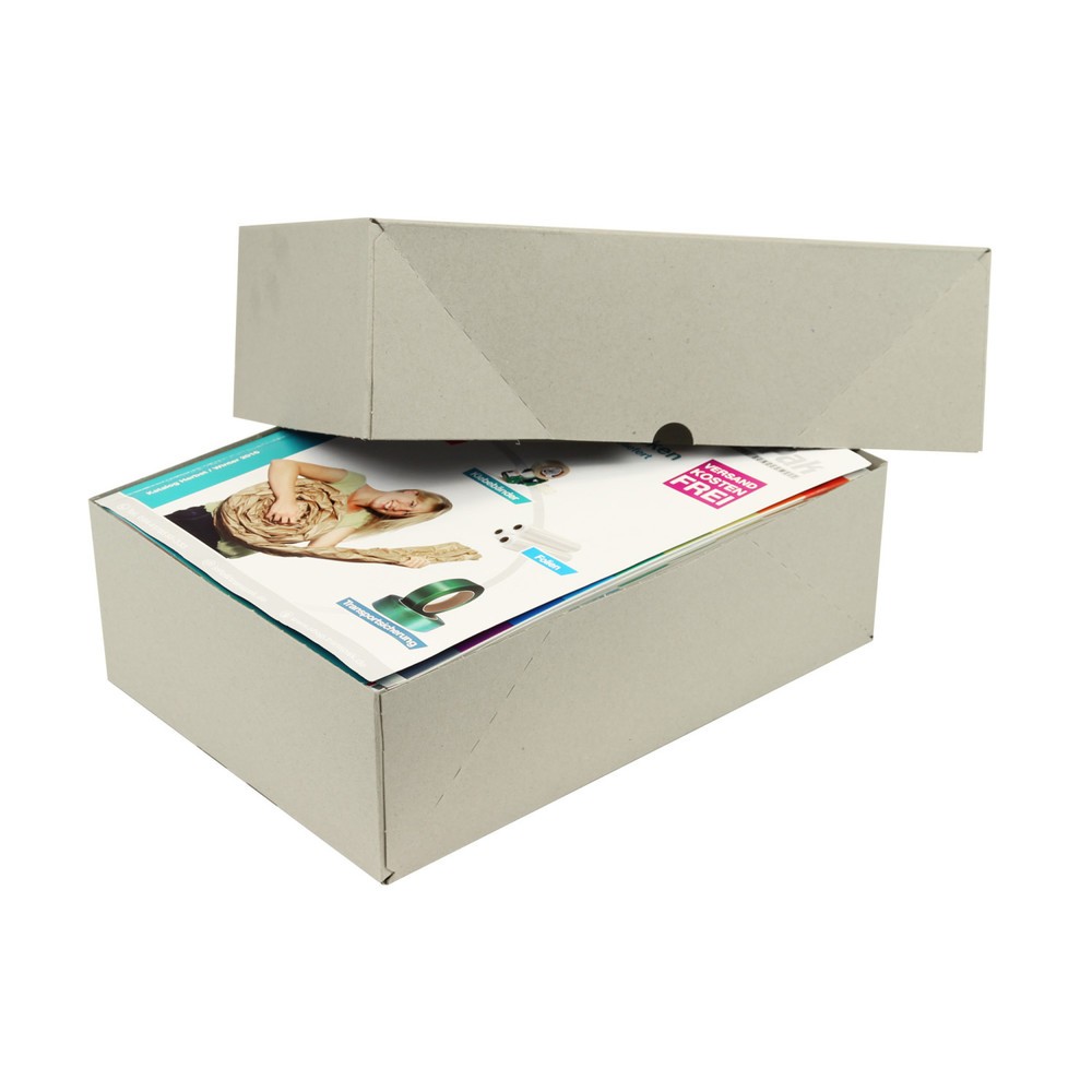 Image of  Sehr guter Schutz durch doppelte SeitenwändeStülpdeckelschachtel, 305 x 215 x 100/100 mm ( L x B x H/Deckelhöhe ), 2-teilig Stülpdeckelschachtel, 305 x 215 x 100/100 mm ( L x B x H/Deckelhöhe ), 2-teilig