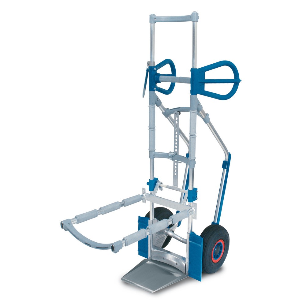 Image of Stuhlkarre oder Sackkarre? Die Stuhlkarre EXPRESSO aus Aluminium ist beides in einem Mit der Stuhlkarre EXPRESSO aus Aluminium brauchen Sie nicht zwischen verschiedenen Transportgeräten hin und her zu wechseln. Sie möchten Stühle transportieren? Dann stel