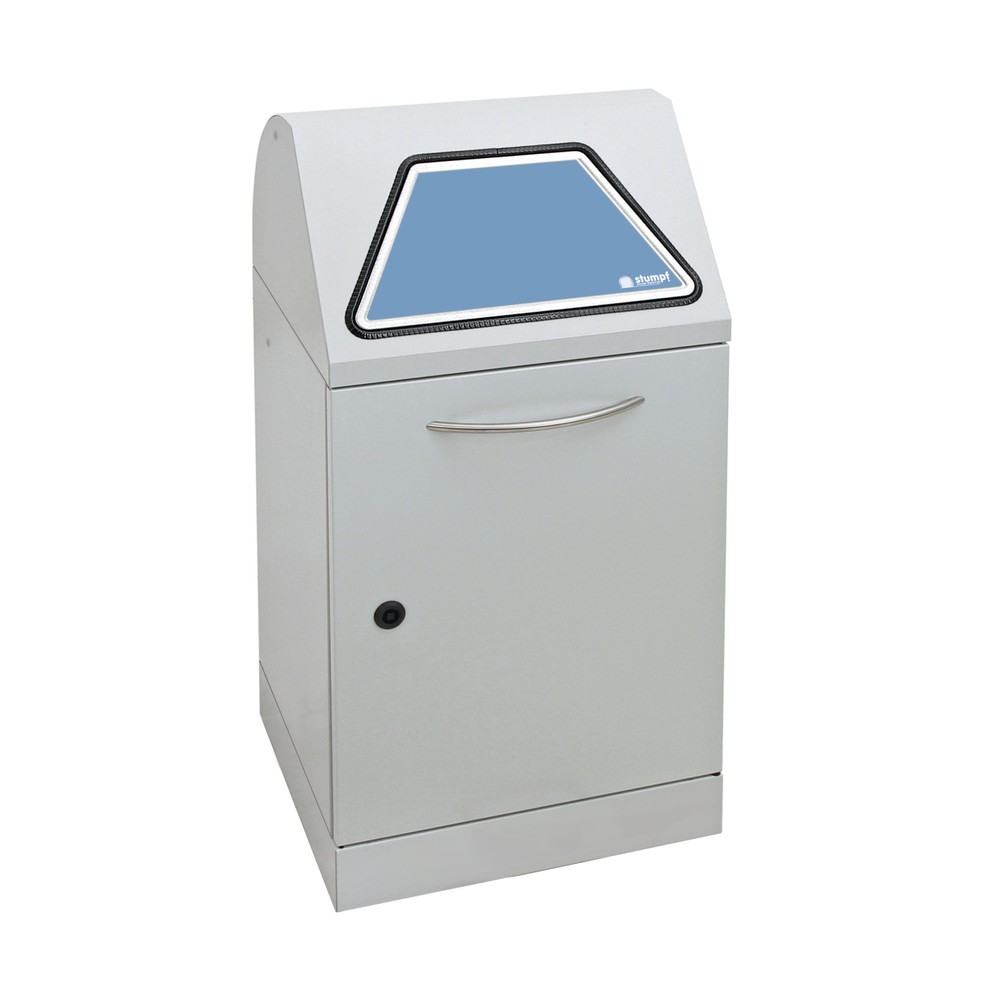 Image of TÜV/GS-geprüfter Abfalleimer mit selbstlöschendem Inneneinsatz Papier, Plastik und andere Wertstoffe entsorgen Sie in dem stumpf® Wertstoffsammler inkl. Innenbehälter einfach und auf hygienische Art und Weise. Werfen Sie Abfälle bequem und kontaktarm in d