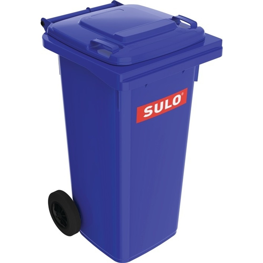 Image of  leicht zu reinigenSULO Müllgrossbehälter, fahrbar, nach EN 840, 120 l HDPE blau SULO Müllgrossbehälter, fahrbar, nach EN 840, 120 l HDPE blau