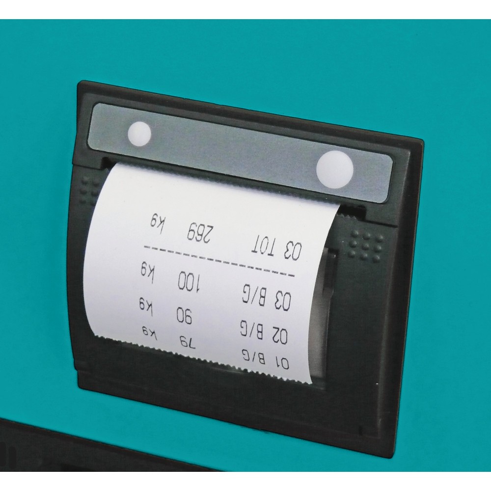 Image of Thermo-Einbaudrucker für vielfältige Druck- und Auswertungsmöglichkeiten Der eingebaute Thermo-Drucker ist das optimale Zubehör für Ihren Wiege-Hubwagen Ameise® PRO/PRO+/Touch. Auf dem Wiegebeleg in Verbindung mit dem Modell Ameise® PRO werden Folgenummer
