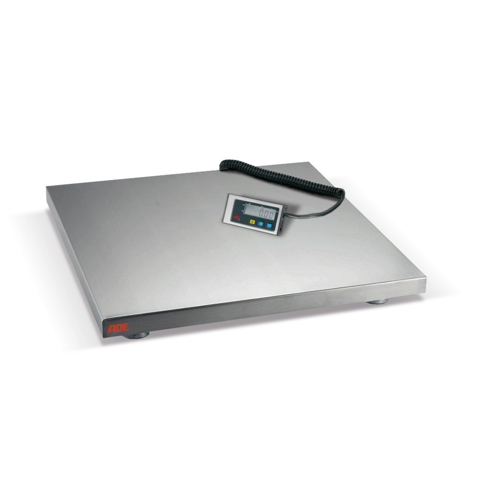 Image of Solide Tisch- und Bodenwaage für den Einsatz im Betrieb Die Tisch- und Bodenwaage ADE erleichtert Ihnen die Gewichtsmessung: Auf dem grossen Display lassen sich die Ergebnisse deutlich ablesen und zahlreiche praktische Einstellmöglichkeiten helfen Ihnen b