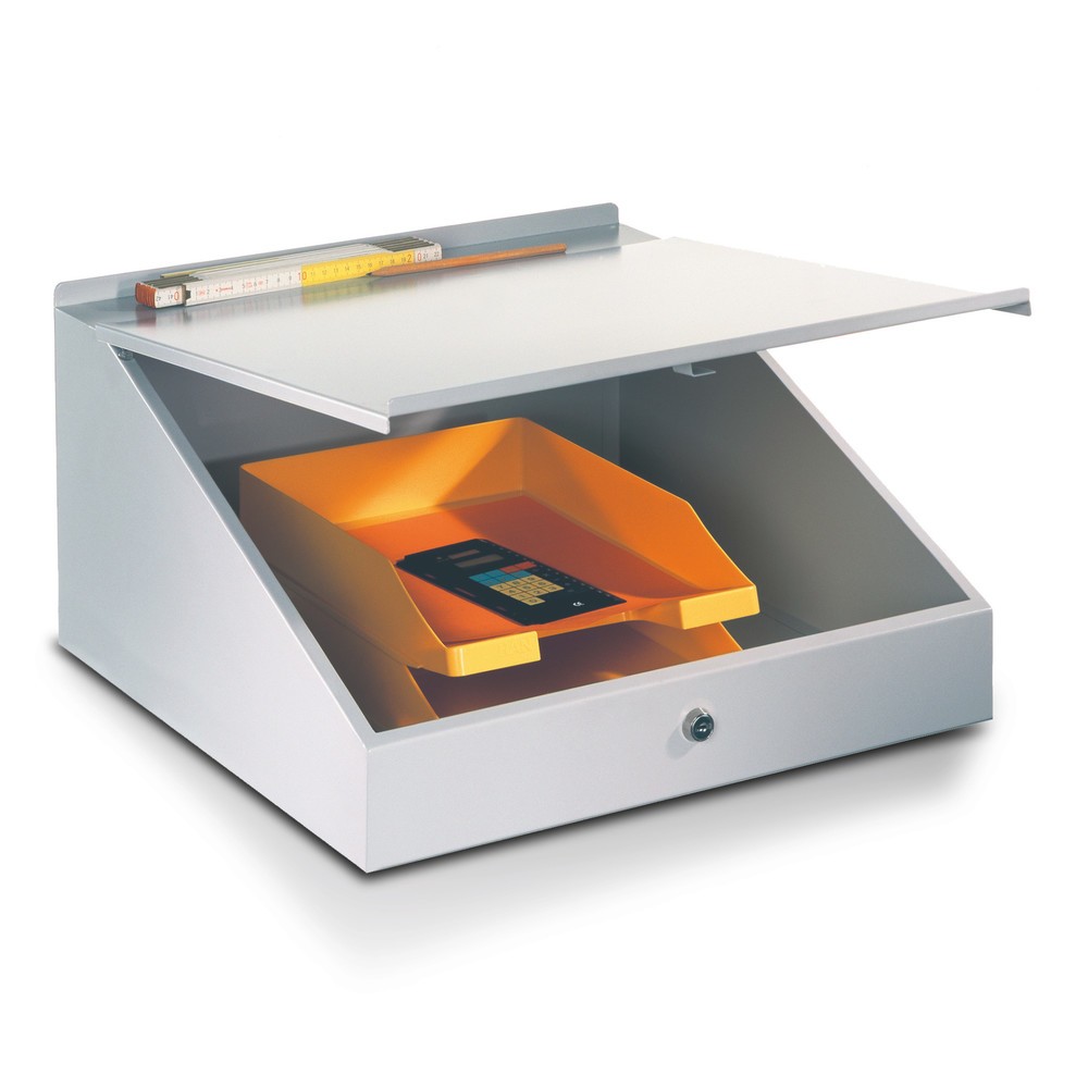 Image of Stabil und flexibel montierbar: das Wandpult PAVOY Dieses Pult eignet sich zur einfachen Wandmontage und kann zum Ausfüllen und Wegschliessen von Unterlagen in Werkstätten und Produktionen eingesetzt werden. Das Wandpult besteht aus einer solide verschwei