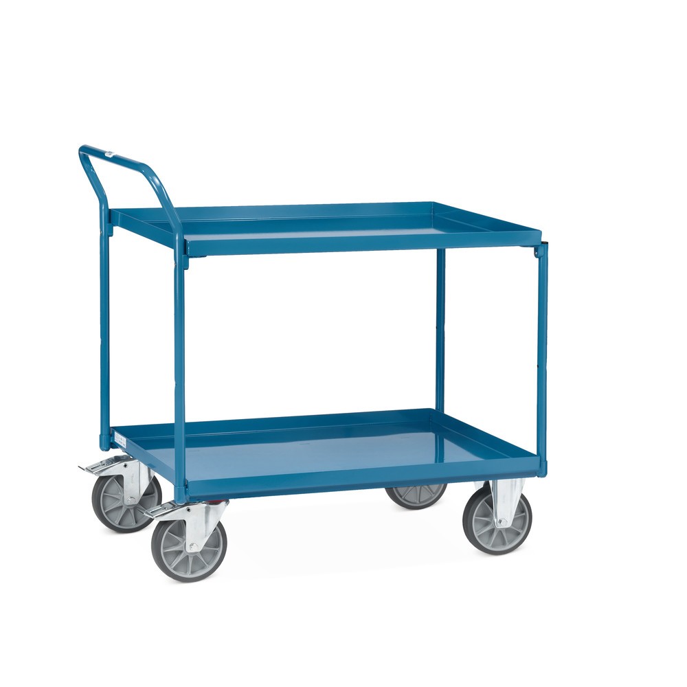 Image of Mit dem Tischwagen von fetra® bleibt alles sicher auf der Ladefläche Der Tischwagen fetra® mit seinem erhöhtem Wannenrand bringt Ihre Ladung sicher ans Ziel. Speziell designt für eine tropfsichere Beförderung eignet sich dieses Transportgerät besonders gu