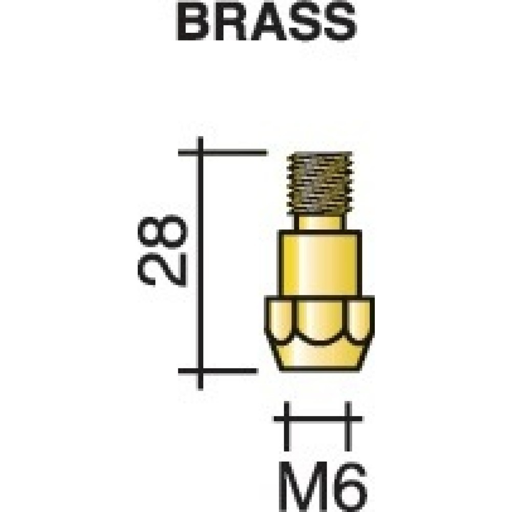 Image of  Länge: 28mmTRAFIMET Düsenstock, Länge 28 mm, M 6, passend für ERGOPLUS 36 TRAFIMET Düsenstock, Länge 28 mm, M 6, passend für ERGOPLUS 36