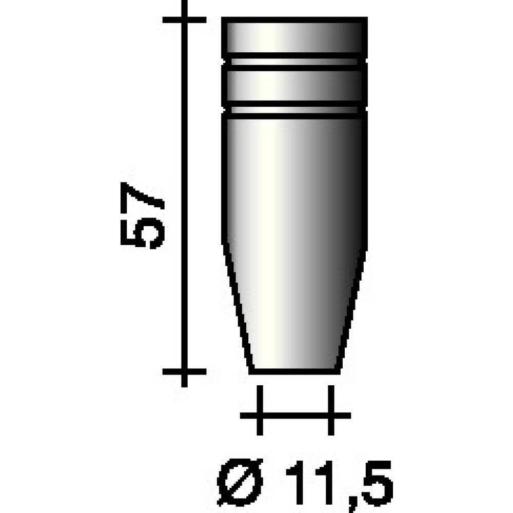Image of  Nennweite: 11,5mmTRAFIMET Gasdüse, 11,5 mm, stark konisch, passend für ERGOPLUS 25 TRAFIMET Gasdüse, 11,5 mm, stark konisch, passend für ERGOPLUS 25