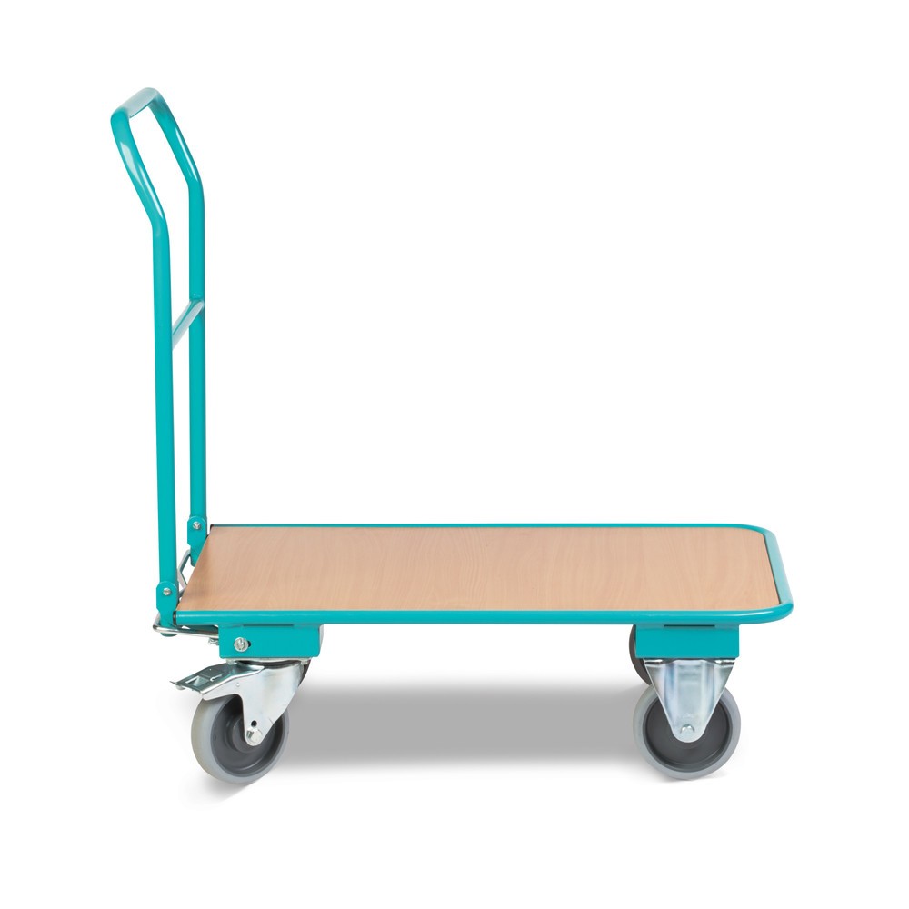 Image of Bei Bedarf schnell zur Hand – Klappbügelwagen zur gelegentlichen Nutzung Den klappbaren Transportwagen lagern Sie platzsparend in Ihrer Werkstatt und machen ihn bei Bedarf durch das Ausklappen des Stahl-Schiebebügels mit wenigen Handgriffen einsatzbereit.