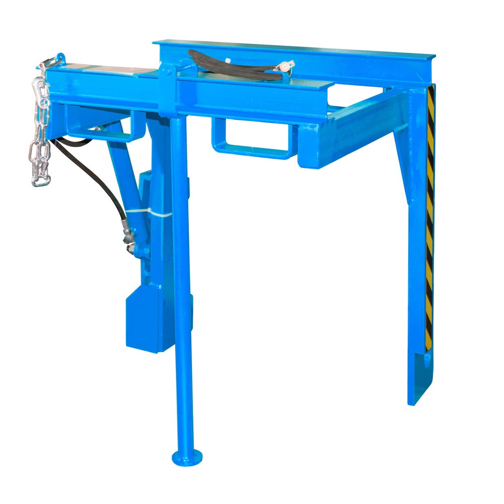 Image of  Mit Einfahrbügel für GabelstaplerTraverse Typ BST-H für stapelbare Kippbehälter, TK 500 kg, Volumen 0,3 m³, RAL 5012 lichtblau Traverse Typ BST-H für stapelbare Kippbehälter, TK 500 kg, Volumen 0,3 m³, RAL 5012 lichtblau