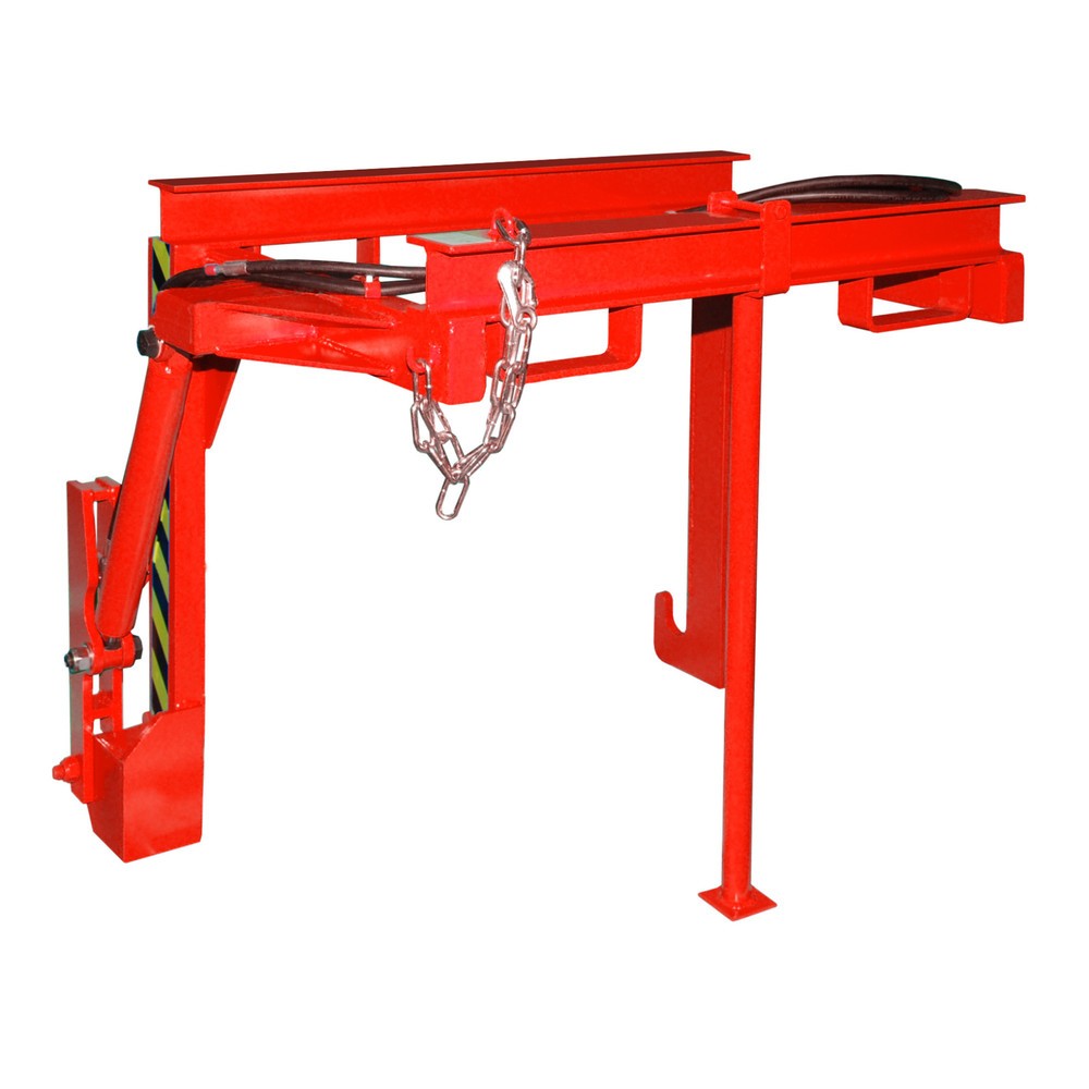 Image of  Mit Einfahrbügel für GabelstaplerTraverse Typ BST-H für stapelbare Kippbehälter, TK 2.000 kg, Volumen 0,9 m³, RAL 3000 feuerrot Traverse Typ BST-H für stapelbare Kippbehälter, TK 2.000 kg, Volumen 0,9 m³, RAL 3000 feuerrot