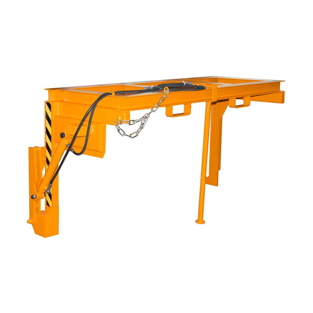 Image of  Mit Einfahrbügel für GabelstaplerTraverse Typ BST-H für stapelbare Kippbehälter, TK 2.000 kg, Volumen 2 m³, RAL 2000 gelborange Traverse Typ BST-H für stapelbare Kippbehälter, TK 2.000 kg, Volumen 2 m³, RAL 2000 gelborange