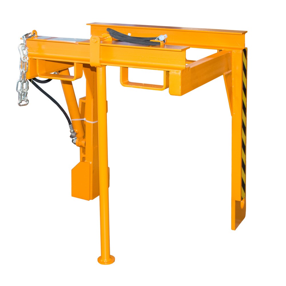 Image of  Mit Einfahrbügel für GabelstaplerTraverse Typ BST-H für stapelbare Kippbehälter, TK 500 kg, Volumen 0,3 m³, RAL 2000 gelborange Traverse Typ BST-H für stapelbare Kippbehälter, TK 500 kg, Volumen 0,3 m³, RAL 2000 gelborange