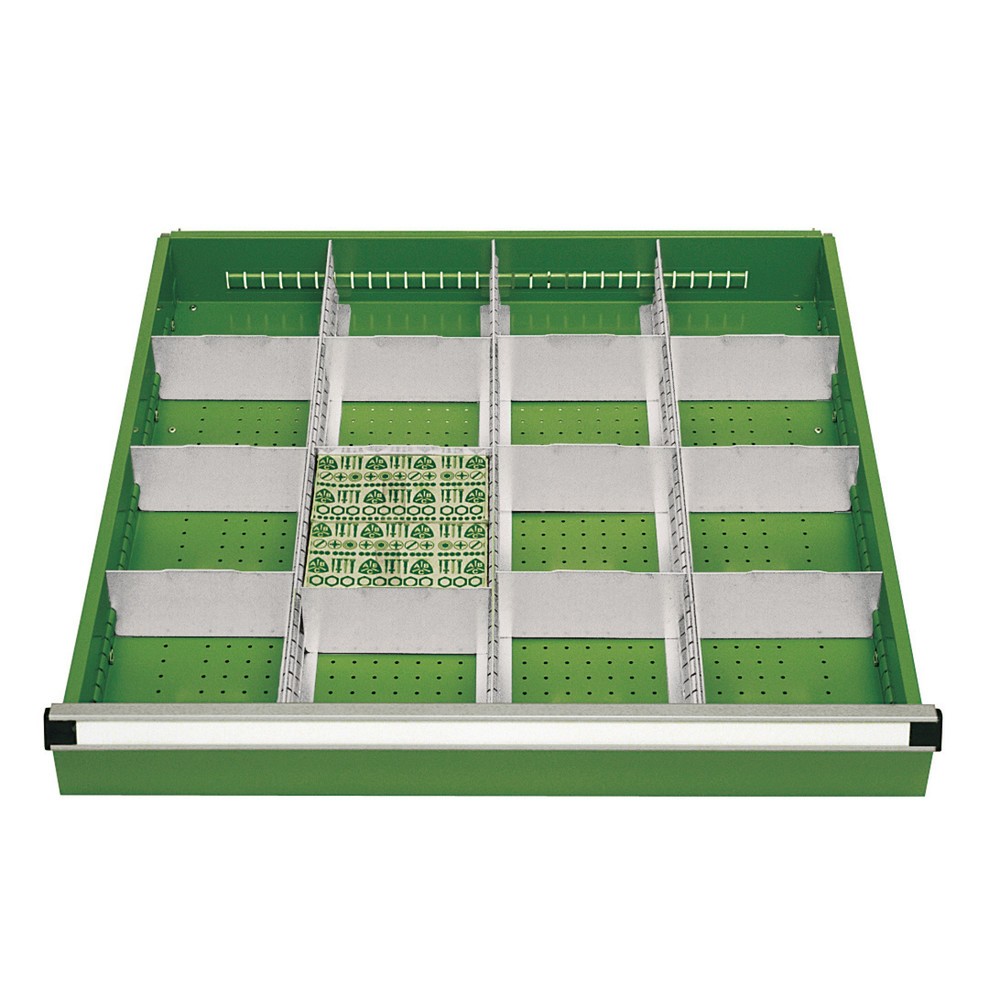 Image of  In unterschiedlicher Fronthöhe wählbarTrenn- und Steckwände, 3 TW, 12 STW, für Frontenhöhe 75 mm Trenn- und Steckwände, 3 TW, 12 STW, für Frontenhöhe 75 mm