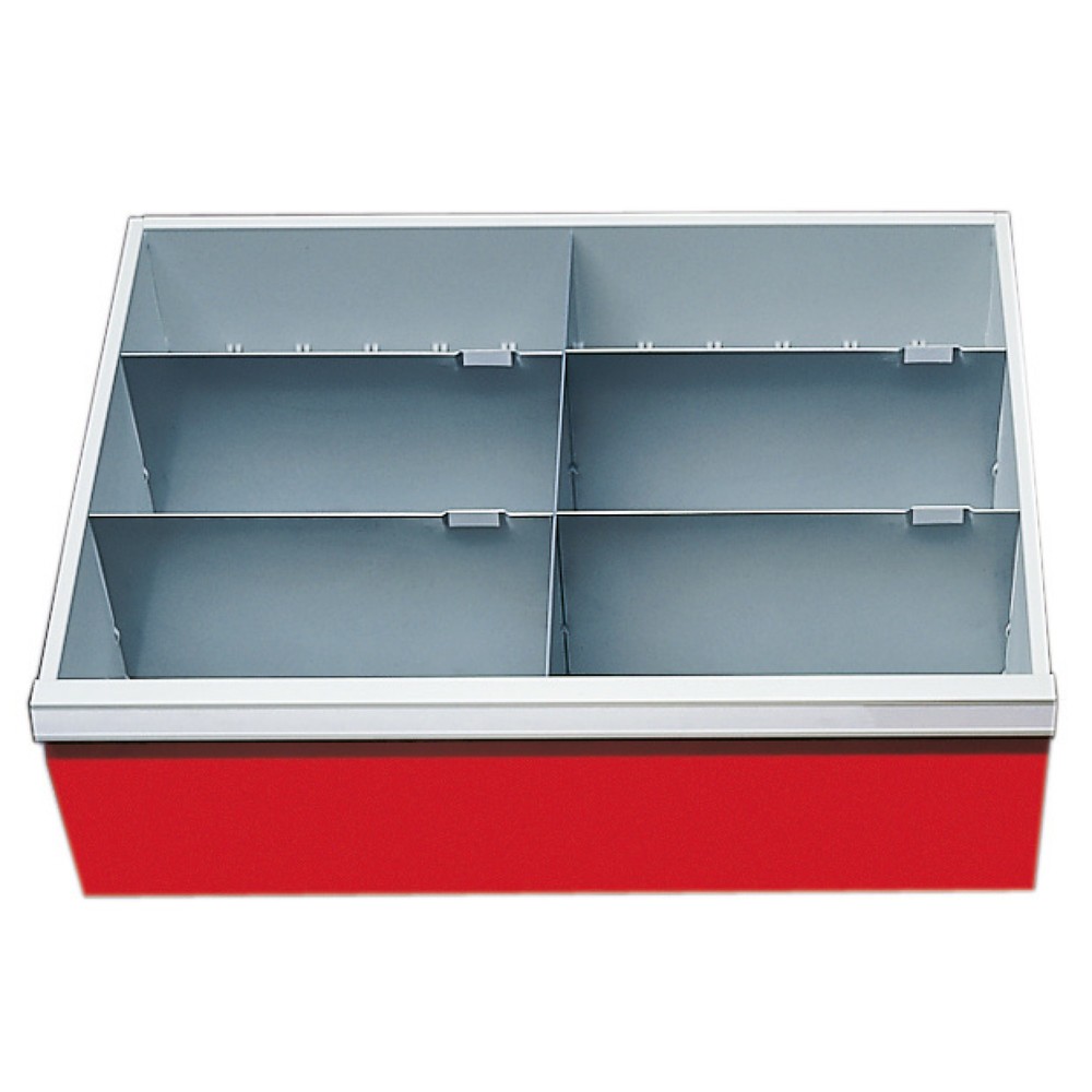 Image of Ein Organizer für Schubladen – für den schnellen Zugriff auf Materialien Sorgen Sie in Ihren Schubladen für Ordnung, indem Sie diese vielseitigen Organizer zur Unterteilung der Lagerfläche nutzen. Durch das montagefreundliche Stecksystem passen Sie die Ma