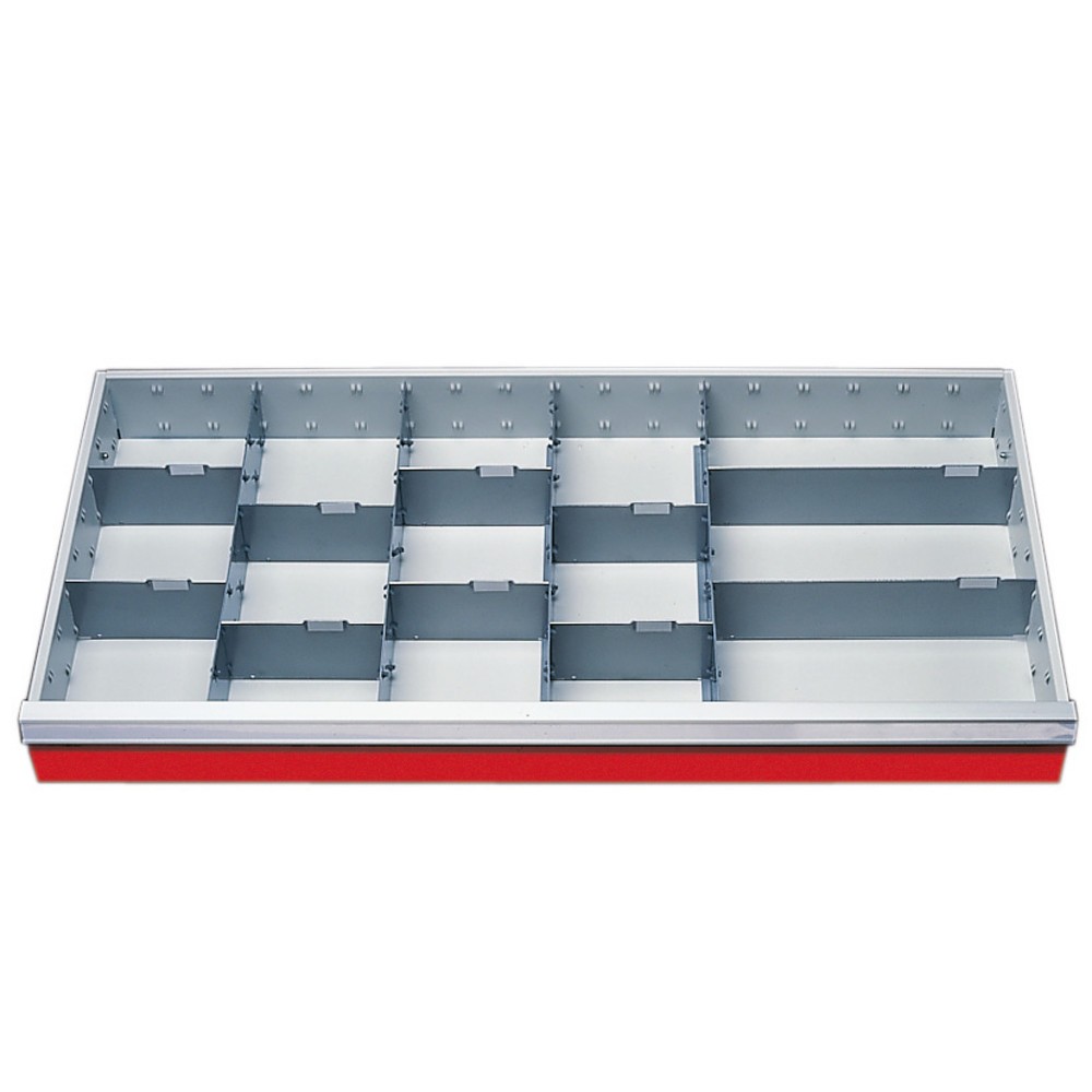 Image of Ein Organizer für Schubladen – für den schnellen Zugriff auf Materialien Sorgen Sie in Ihren Schubladen für Ordnung, indem Sie diese vielseitigen Organizer zur Unterteilung der Lagerfläche nutzen. Durch das montagefreundliche Stecksystem passen Sie die Ma