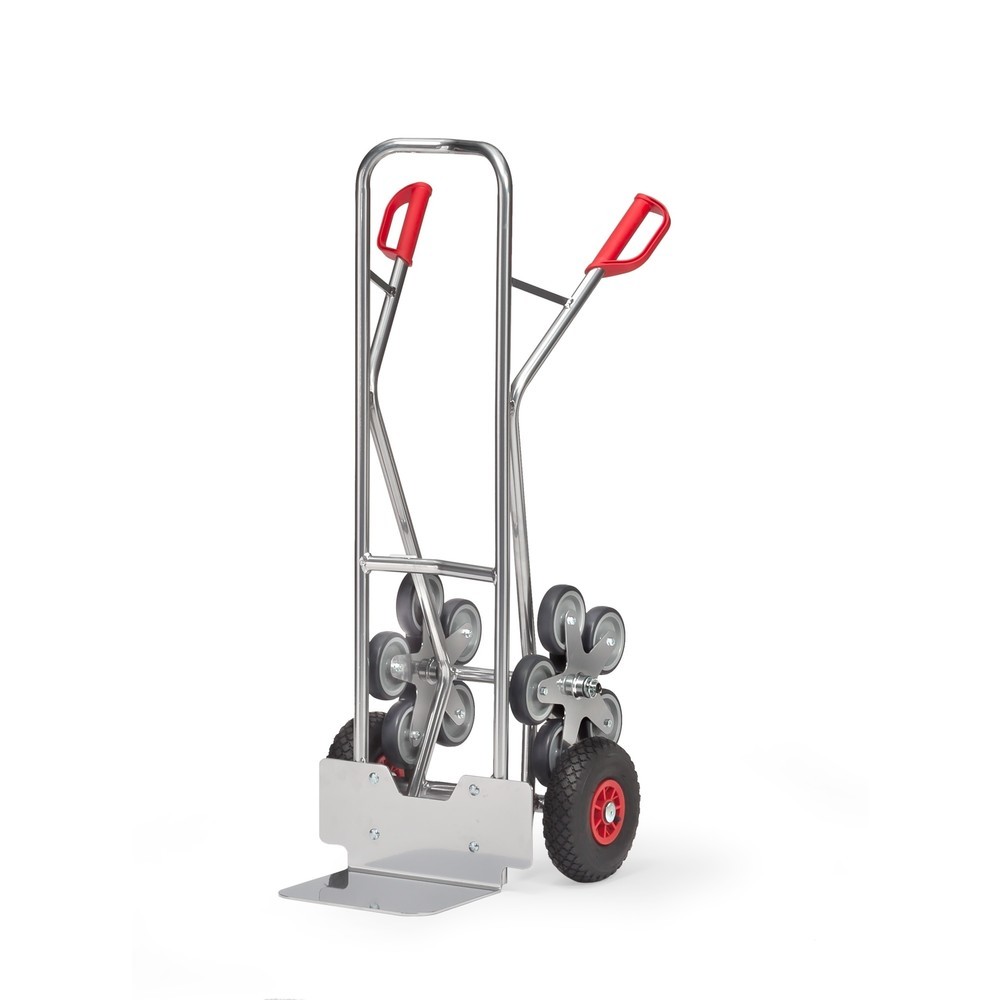 Image of Nicht einmal Stufen sind ein Problem mit dieser Treppenkarre von fetra® Treppen sind beim Transportieren und Verladen meist ein schwieriges und unangenehmes Hindernis. Mit der Treppenkarre von fetra® ist auch dieses Hindernis leicht zu überbrücken und gro