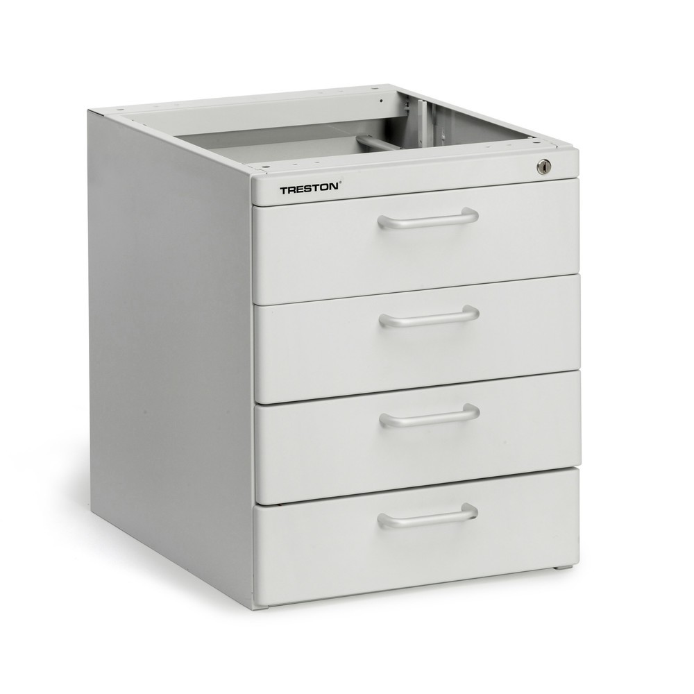 Image of ESD-geschützter Stahl-Schubladenschrank mit Auszugsicherung und Zentralverriegelung Ob als Ergänzung zur Werkbank oder zum Arbeits- oder Packtisch: Der TRESTON Schubladenblock ESD verwahrt Ihre Werkzeuge und Kleinstutensilien diebstahlsicher: dank Zentral