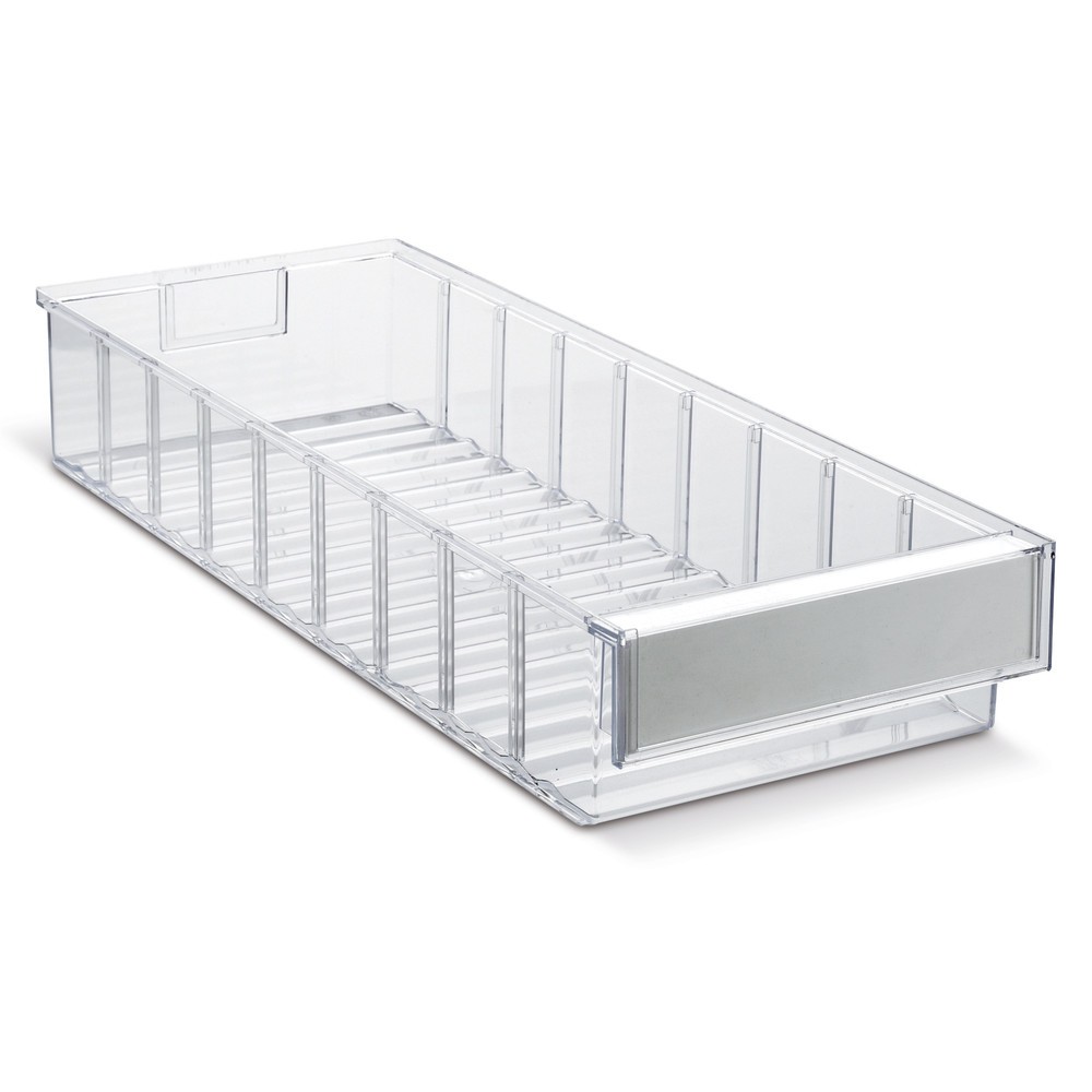 Image of Transparente Lagerschublade für schnelles Kommissionieren Für schnellen Durchblick beim Kommissionieren sorgt dieser Sichtlagerkasten aus Polystyrol, inkl. Etiketten. Stecken Sie das Etikett einfach in das Sichtfenster des Kastens. So können Sie den Inhal