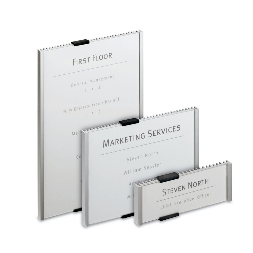 Image of Praktische Türschilder DURABLE Info Sign zur Kennzeichnung verschiedener Räume Dieses Informationsschild montieren Sie schnell und einfach an der gewünschten Stelle in Ihrem Betrieb – durch einfaches Verschrauben oder Verkleben. Die Türschilder DURABLE In