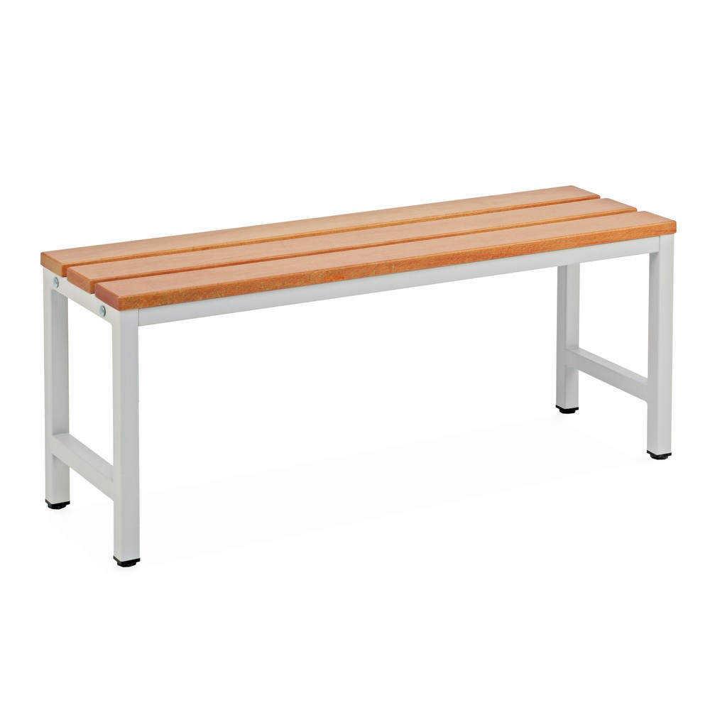 Image of Umkleidesitzbank Steinbock® für Ihre Umkleideräume Die Umkleidesitzbank Steinbock® mit Buchenholzleisten eignet sich optimal für Umkleideräume, da sie über eine stabile Sitzbank aus Buchenholz verfügt. Diese ist mit Klarlack lackiert und daher besonders f