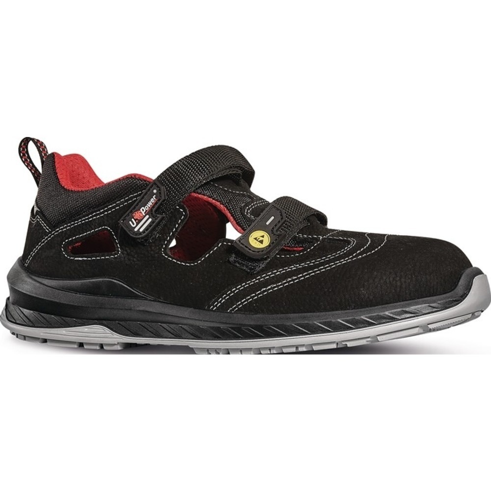 Image of  Norm: EN ISO 20345U.POWER Sicherheitsschuh Scandy, S1P ESD SRC EN ISO 20345, Grösse 41 schwarz, gemilltes Nubukleder U.POWER Sicherheitsschuh Scandy, S1P ESD SRC EN ISO 20345, Grösse 41 schwarz, gemilltes Nubukleder