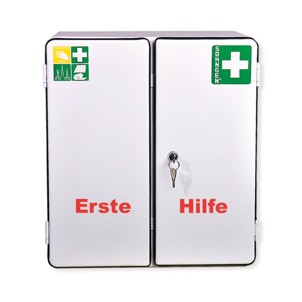 Image of Im Notfall alles griffbereit: im Verbandschrank SÖHNGEN® City-Serie HAMBURG/ROM Wenn Sie bei einer Verletzung am Arbeitsplatz Pflaster, Verbandmaterial und ähnliche Erste-Hilfe-Utensilien schnell griffbereit haben möchten, brauchen Sie einen Arzneimittels