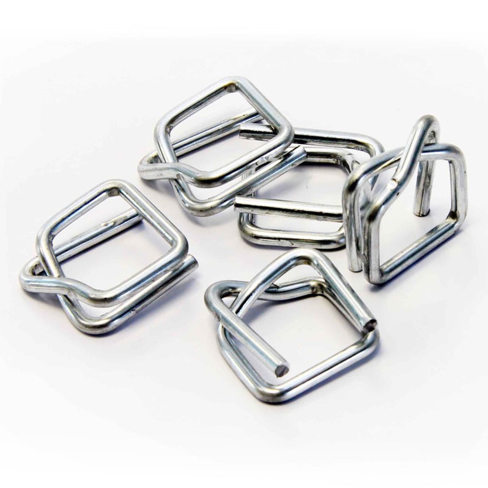 Image of  1 VE = 1000 StkVerschlusshülsen, 16 mm breit, verzinkt, Typ: Drahtverschlussklemme, 1 VE = 1000 Stk Verschlusshülsen, 16 mm breit, verzinkt, Typ: Drahtverschlussklemme, 1 VE = 1000 Stk