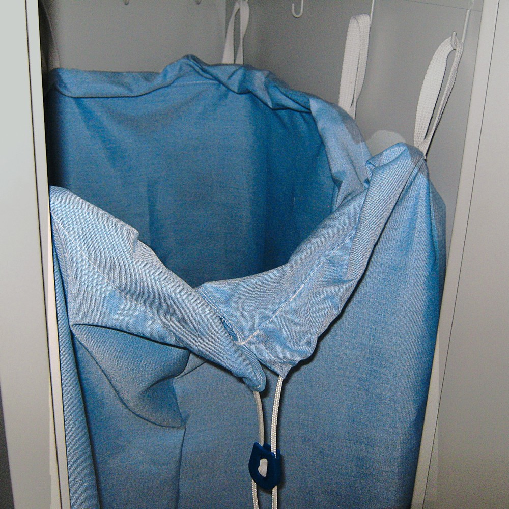 Image of  Sack mit Kordel zum Zusammenziehen (K-Lock-Verschluss)Wäschesack für Garderoben- und Schliessfachschränke, HxBxT 1.280 x 400 x 500 mm Wäschesack für Garderoben- und Schliessfachschränke, HxBxT 1.280 x 400 x 500 mm