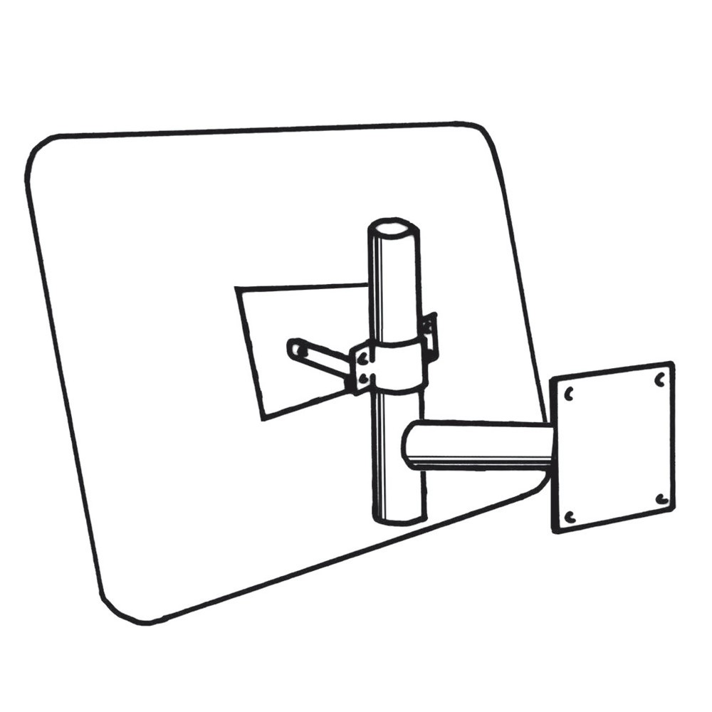 Image of Wandarm für Industriespiegel DIAMOND schafft besseren Überblick | Für Industriespiegel in besonders verwinkelten Gefahrenzonen | Wandarm eignet sich für alle Spiegelgrössen des Modells | Einfache MontageWandarm für Verkehrsspiegel DIAMOND Wandarm für Verk