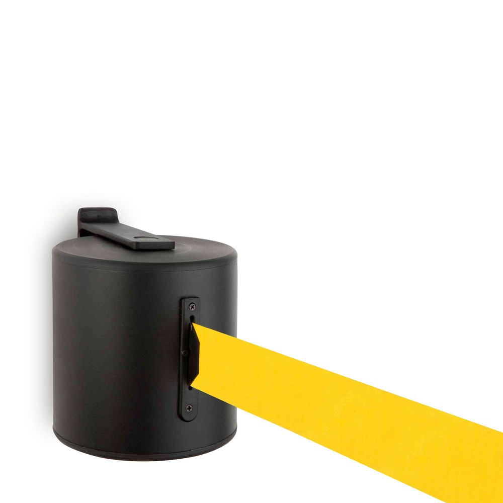 Image of Eine dauerhafte Absperrung mit einfachen Mitteln schaffen Der Wandgurt von RS-GUIDESYSTEMS® ist aus einem Metallgehäuse gefertigt und durch die Bauart platzsparend und einfach zu befestigen. An der Wand angebracht, kann dieser mit einer Gurtlänge von 20 m