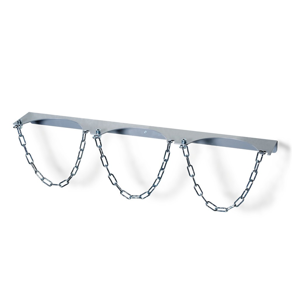 Image of Standsicher und ordentlich Gasflaschen lagern Die Wandhalterung von fetra® für Gasflaschen ist eine sichere Lösung, um Gasflaschen zu lagern oder auch am Einsatzort bereitzustellen. Aus solidem Stahlblech gefertigt und zum Korrosionsschutz feuerverzinkt, 