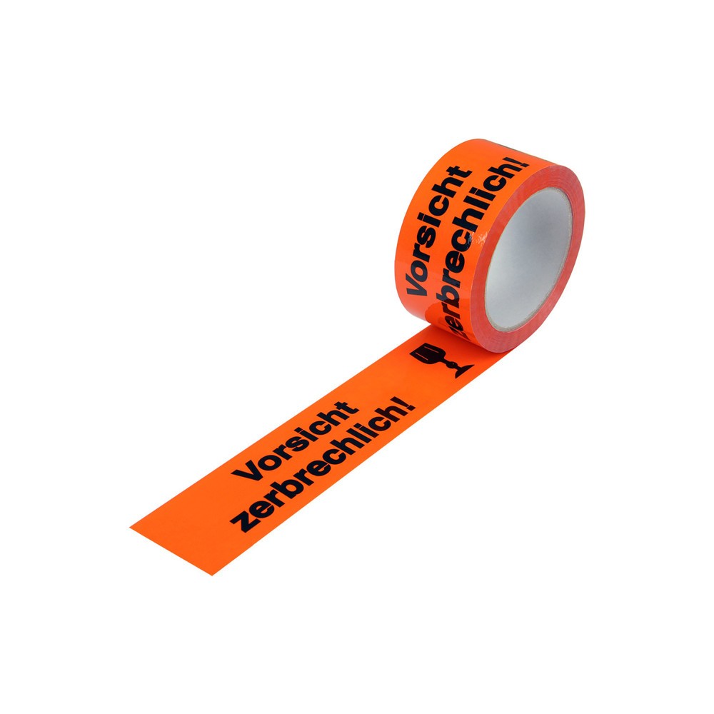Image of  Leicht und einfach zu verarbeitenWarn-Klebebänder, 50 mm breit x 66 lfm, mit Aufdruck "Vorsicht zerbrechlich" Warn-Klebebänder, 50 mm breit x 66 lfm, mit Aufdruck "Vorsicht zerbrechlich"