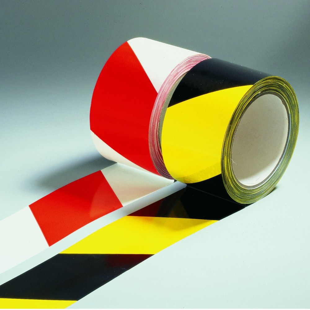 Image of Bodenmarkierungsband für eine dauerhafte Sicherheitskennzeichnung Mithilfe von selbstklebender Warnmarkierung, nicht reflektierend können Sie Gefahrenstellen, Stoss- und Stolperkanten kennzeichnen und somit Unfälle verhindern. Dieses Markierband eignet si