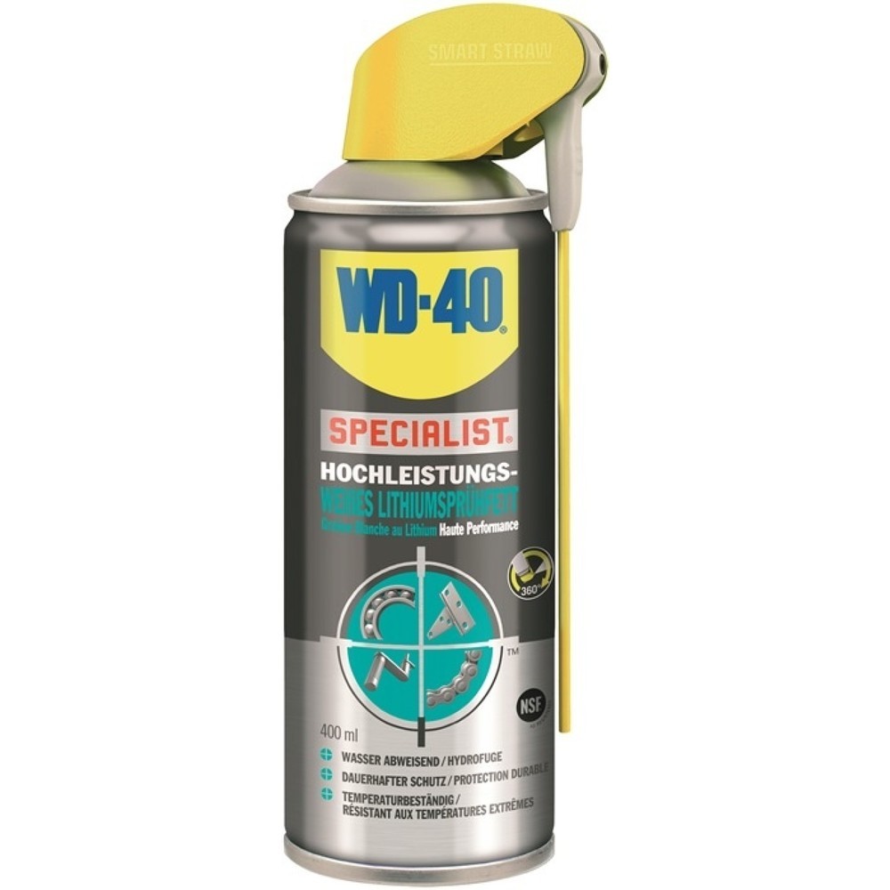 Image of  Gebinde: Spraydose Smart Straw™Lithiumsprhfett 400 ml cremefarben NSF H2 Spraydose WD40 SPECIALIST Lithiumsprhfett 400 ml cremefarben NSF H2 Spraydose WD40 SPECIALIST